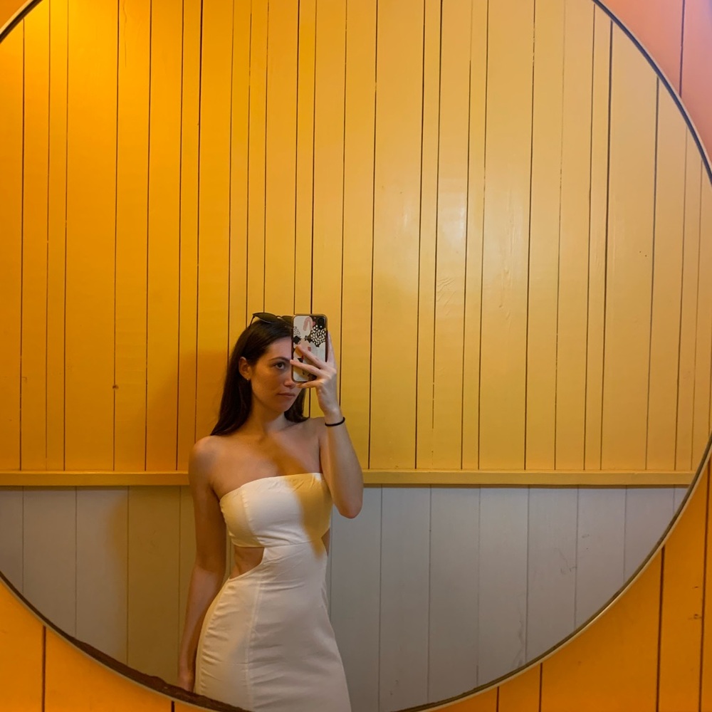 Superdown Strapless White Dress